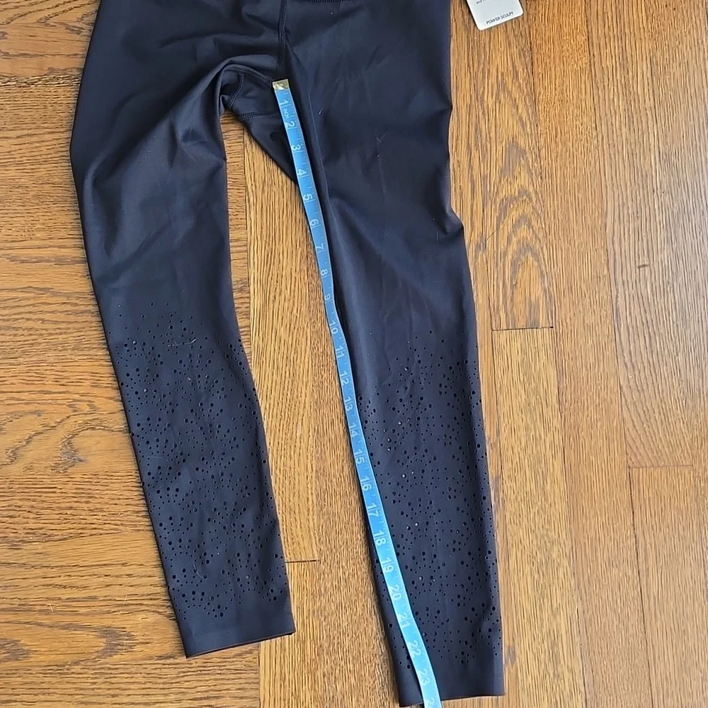 CALIA Power Sculpt Perforated 7/8 Leggings Pure Black Women’s Small NWT - Picture 10 of 11